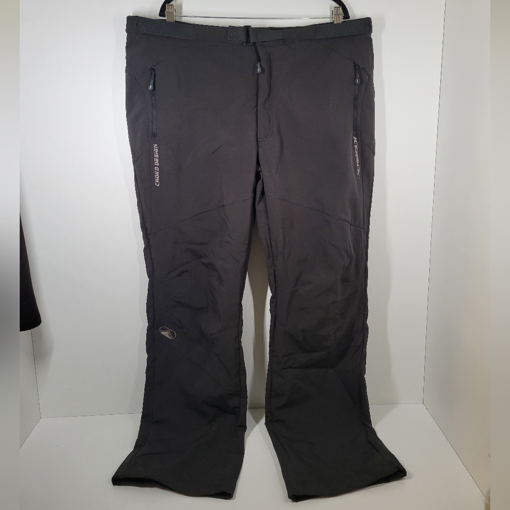 Choko Design Ice Rock Black Fleece Lined Waterproof Pants Men Size XXL